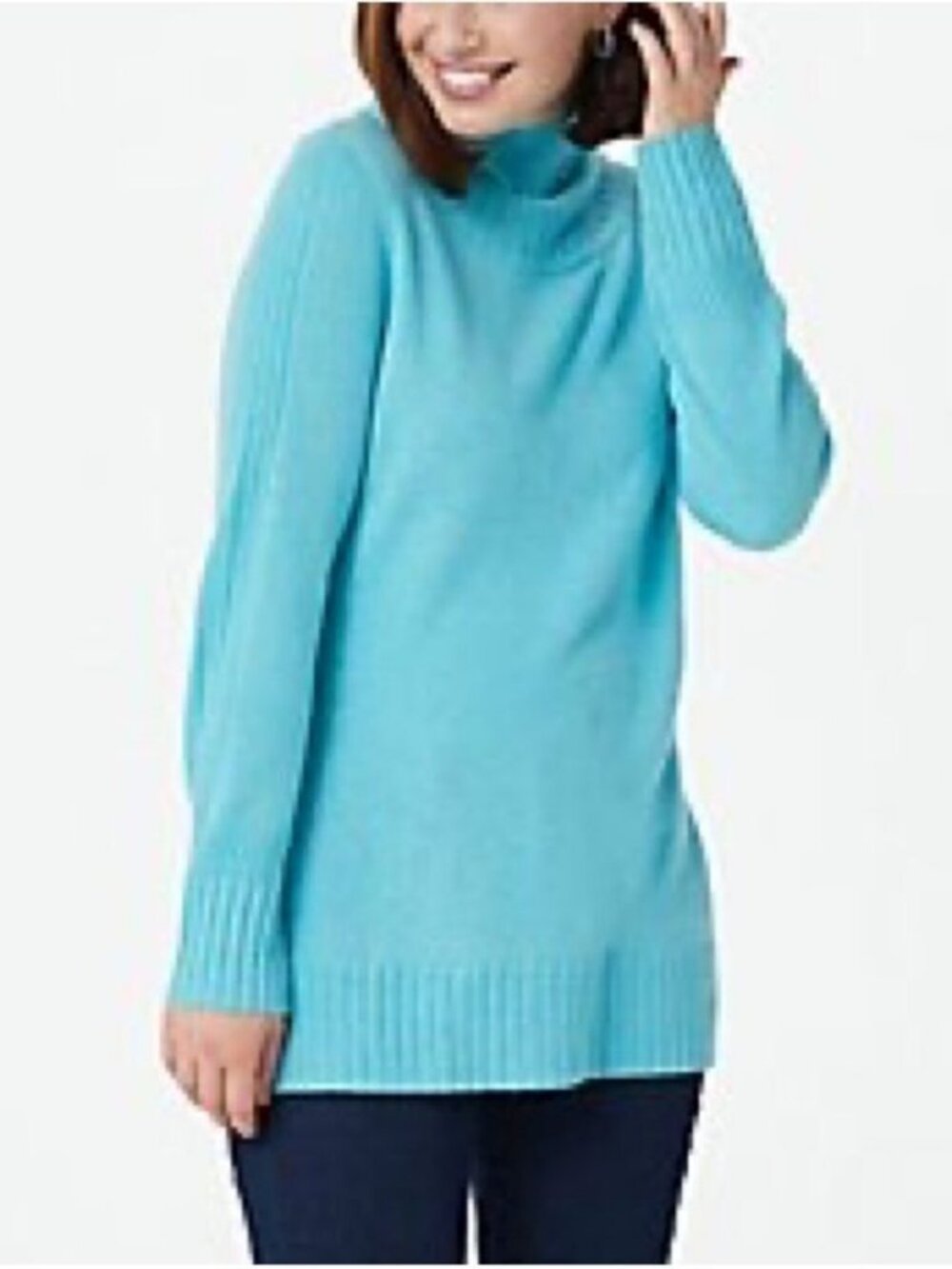 Isaac Mizrahi Live! 2-Ply Cashmere Turtleneck Sweater